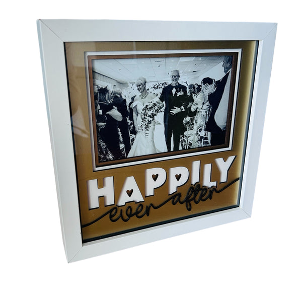 Happily Ever After 3D photo box frame - including photo of your choice