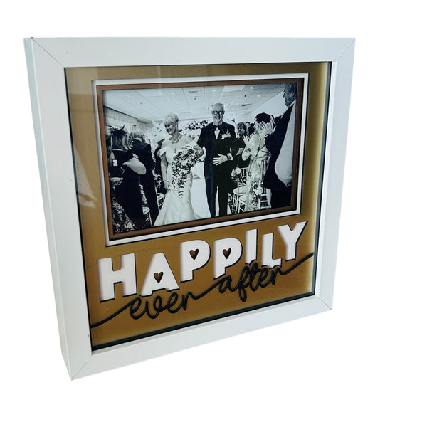 Happily Ever After 3D photo box frame - including photo of your choice