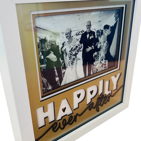 Happily Ever After 3D photo box frame - including photo of your choice