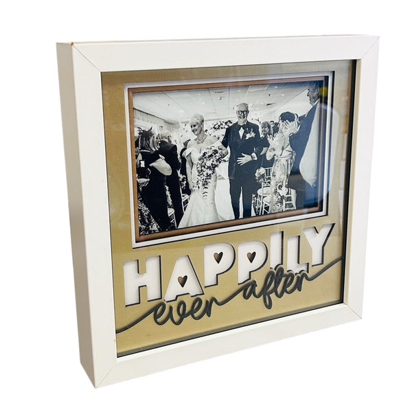 Happily Ever After 3D photo box frame - including photo of your choice