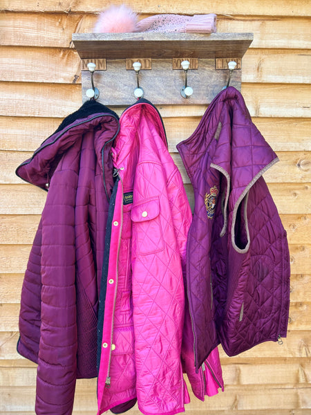 Mango wood personalised coat rack