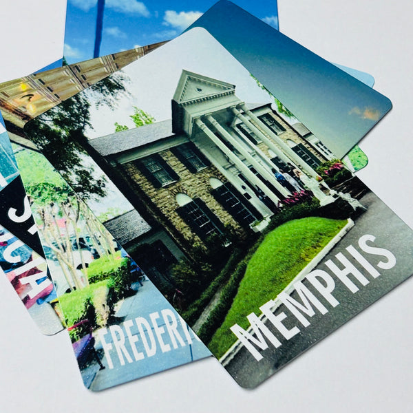 Holiday snap magnets, fridge magnet.
