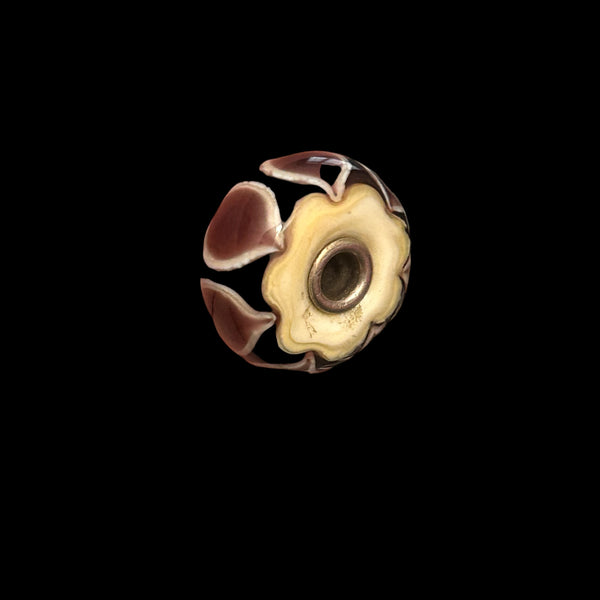 Handmade glass fantasy beads Medium size, Sterling silver cored