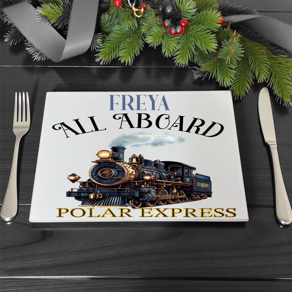 Polar Express personalised place mats and coaster sets