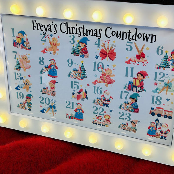 Light up Christmas Countdown decoration
