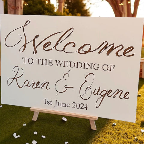 Wedding Welcome Sign Laser Engraved