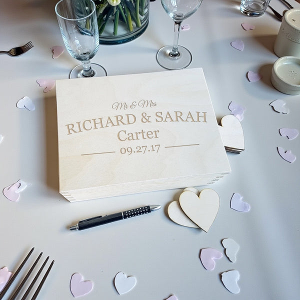 Wedding Guest Box with Hearts