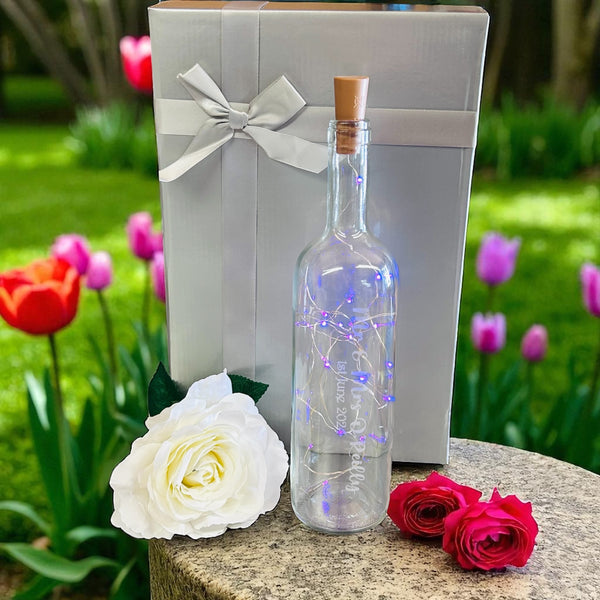 Engraved Light Up Wedding Bottle