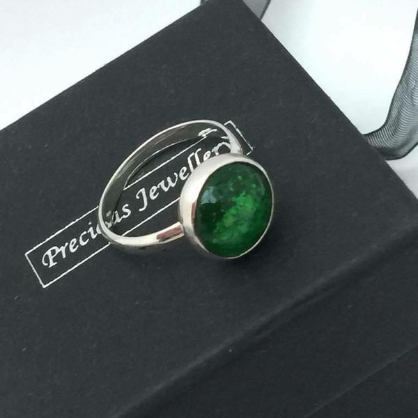 Precious Ashes Sterling Silver Cabochon Ring