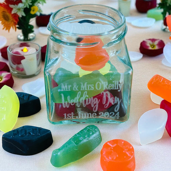 Wedding Favours Engraved Sweetie Jars