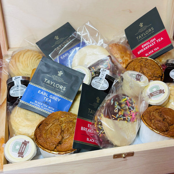 Luxury Tea Party in a personalised, keepsake, wooden memory box