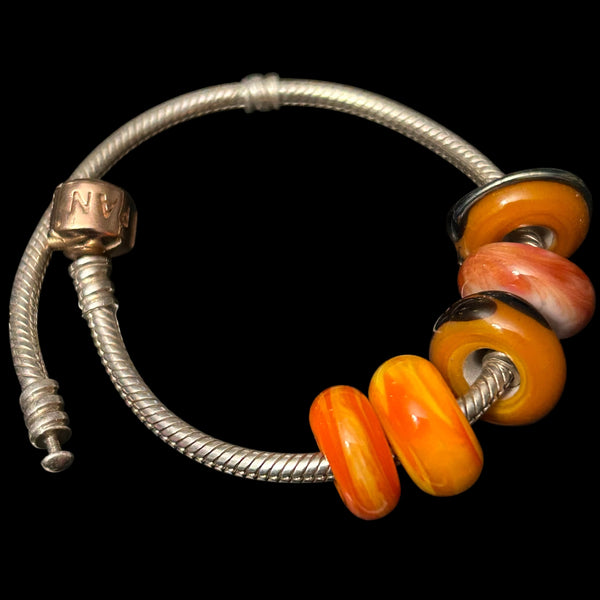 Handmade Glass European Bracelet Beads