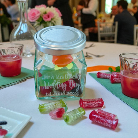 Wedding Favours Engraved Sweetie Jars