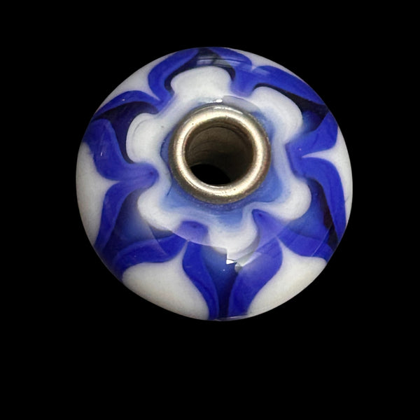 Handmade glass fantasy beads Medium size, Sterling silver cored