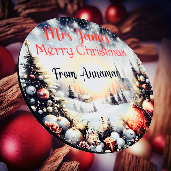 Teacher Gift Christmas Coaster