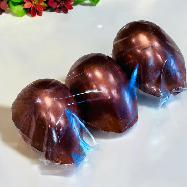 Dubai chocolate rose gold half egg trio