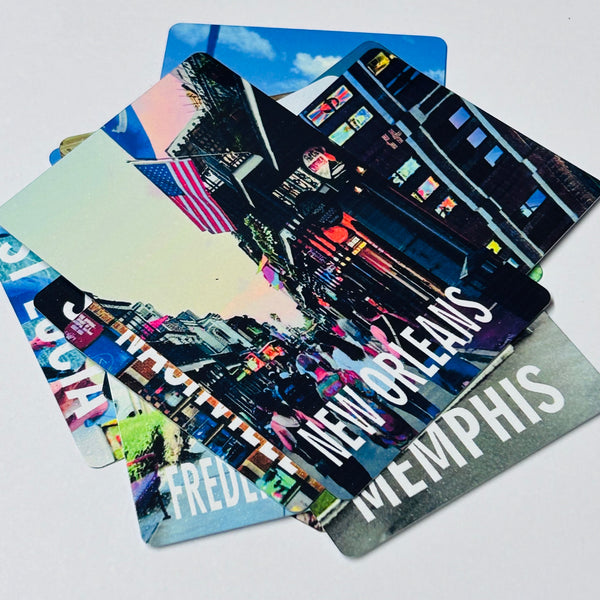 Holiday snap magnets, fridge magnet.