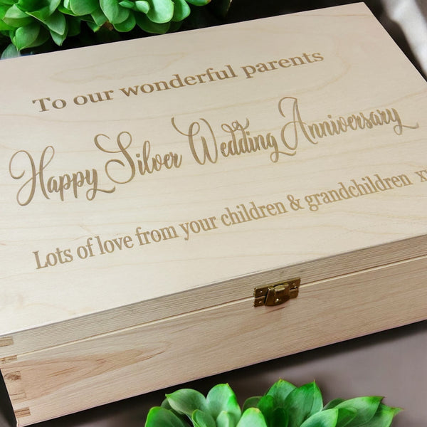 Luxury Tea Party in a personalised, keepsake, wooden memory box