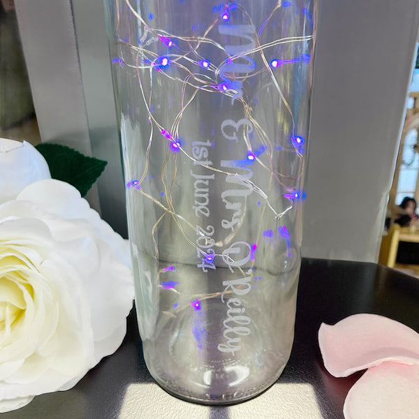Engraved Light Up Wedding Bottle