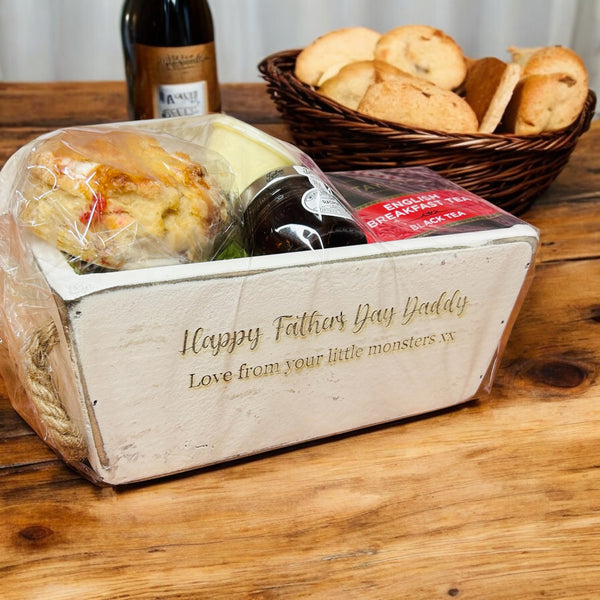 Father’s Day, cream tea with fruit scones gift set - Mrs O’Reilly’s - cakes of art,  personalised, cream tea, clotted cream and jam
