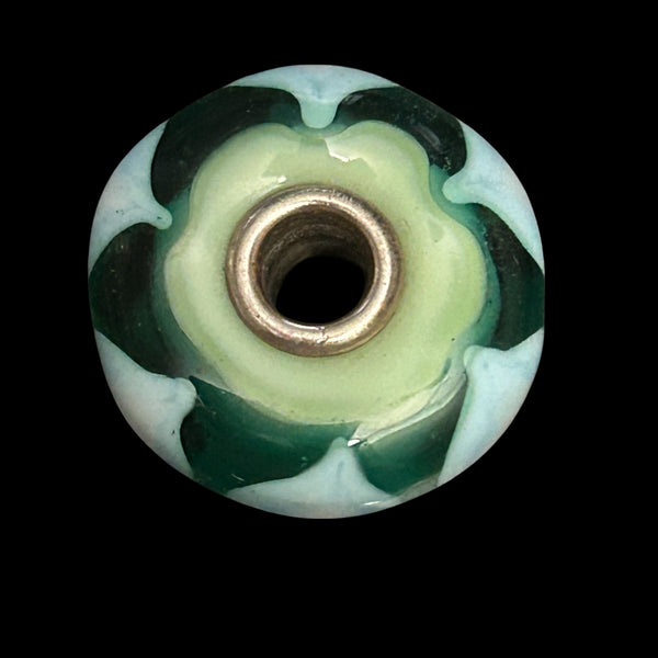 Handmade glass fantasy beads Medium size, Sterling silver cored