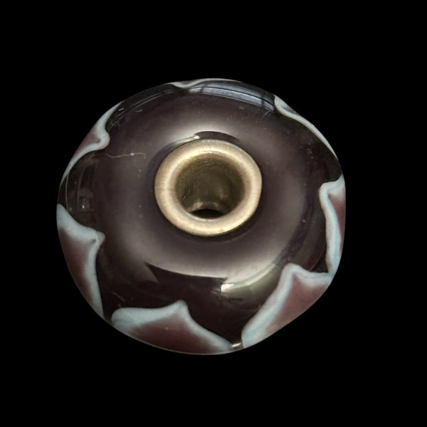 Handmade glass fantasy beads Medium size, Sterling silver cored