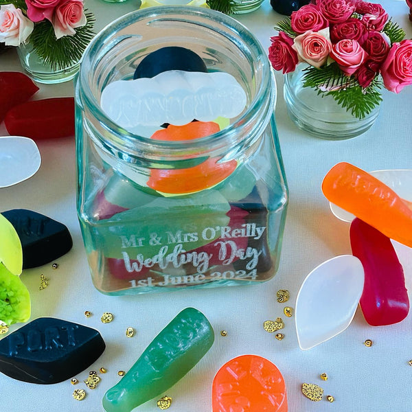 Wedding Favours Engraved Sweetie Jars