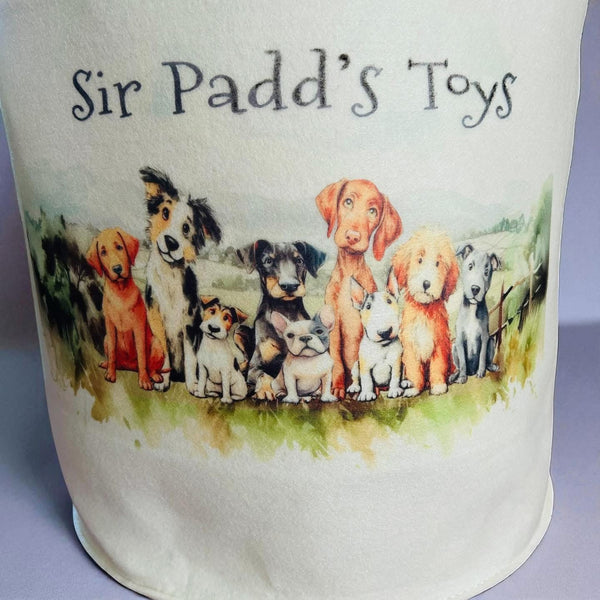 Furry friend personalised felt toy Tub and treat box bundle