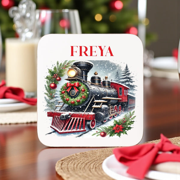 Polar Express personalised place mats and coaster sets