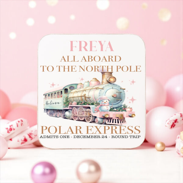 Polar Express personalised place mats and coaster sets