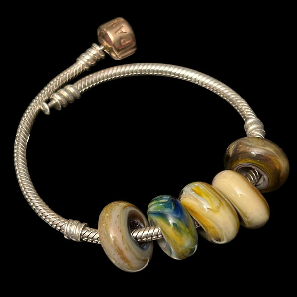 Handmade Glass European Bracelet Beads