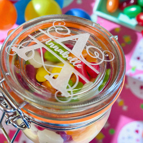 Engraved Monogrammed Kilner Style Sweetie/treat Jar