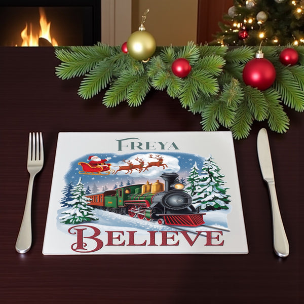 Polar Express personalised place mats and coaster sets