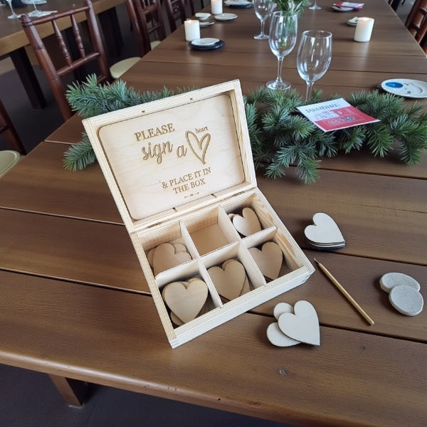 Wedding Guest Box with Hearts