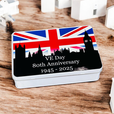 VE Day cream tea for two in a commemorative LIMITED EDITION keepsake tin
