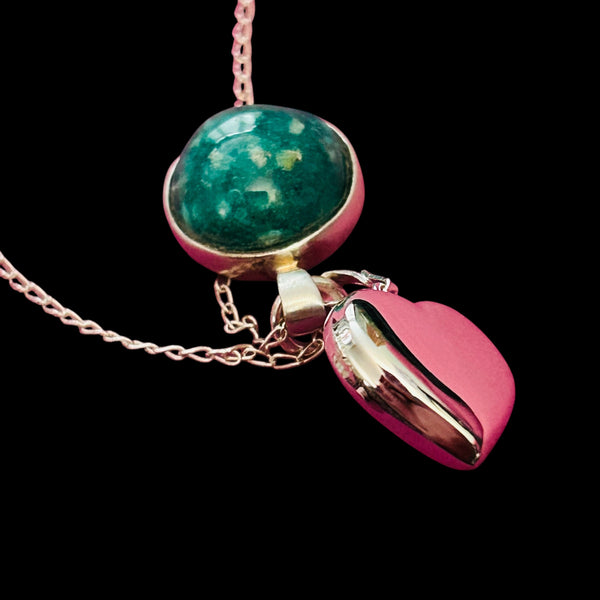 Precious Ashes mini memorial pendant with puffed heart