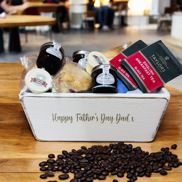 Father’s Day, cream tea with fruit scones gift set - Mrs O’Reilly’s - cakes of art,  personalised, cream tea, clotted cream and jam