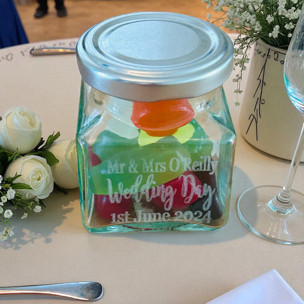 Wedding Favours Engraved Sweetie Jars