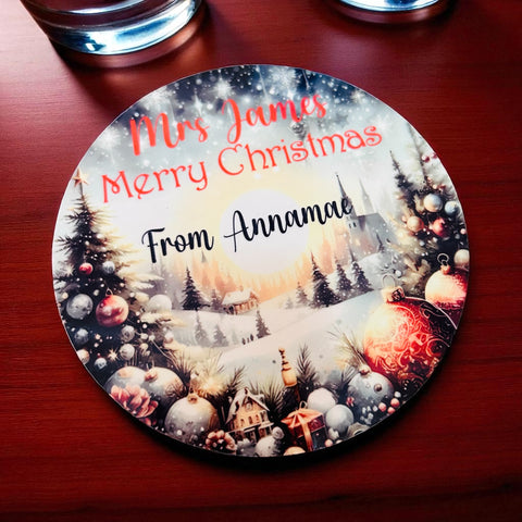 Teacher Gift Christmas Coaster