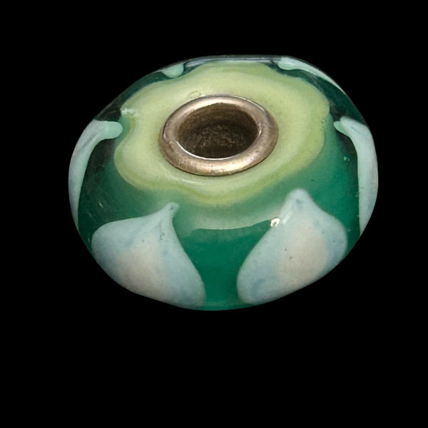 Handmade glass fantasy beads Medium size, Sterling silver cored