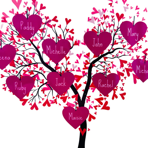 Family Tree - Large Glossy slate (with 7-15 names)