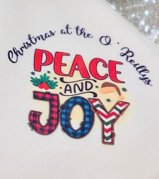Christmas design personalised napkins - set of four