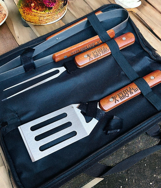 Barbecue 3 Piece Set in Zip up Case