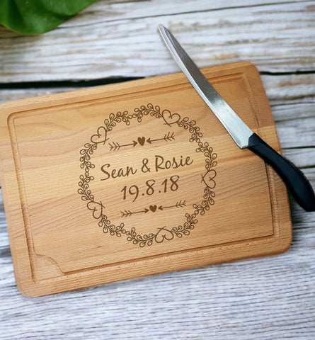 Couples Wedding Chopping Board