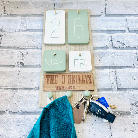 Calendar/key/tea towel hanger