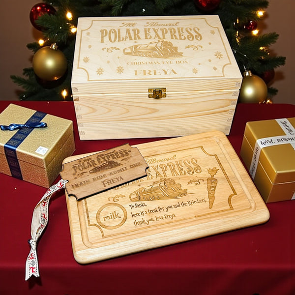 Polar Express Christmas Eve Box, Santa Board and Polar Express ticket bundle