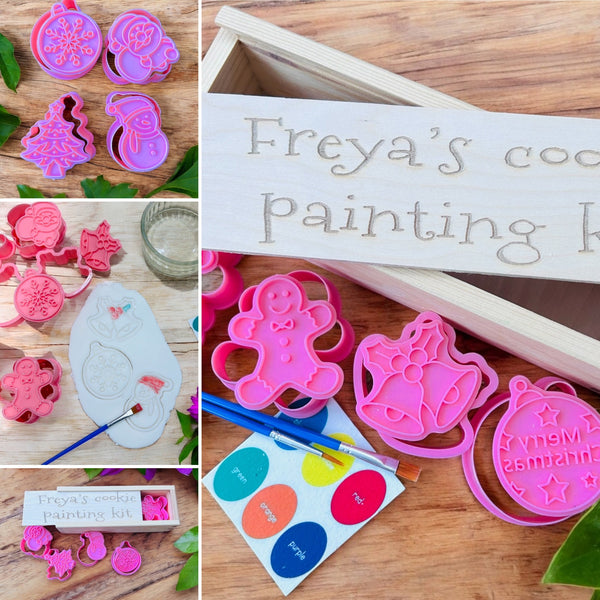 Personalised cookie cutter and painting kit