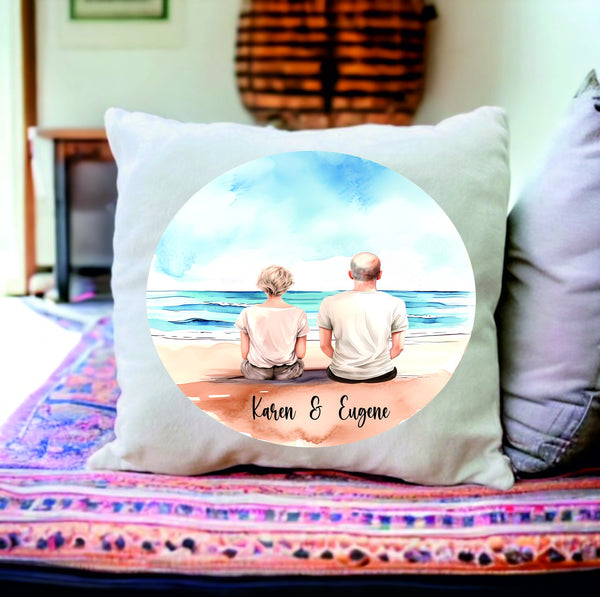 Summer Family design personalised cushion