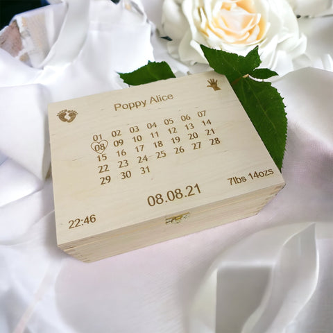 Memory Box - Baby -  Calendar design - personalised