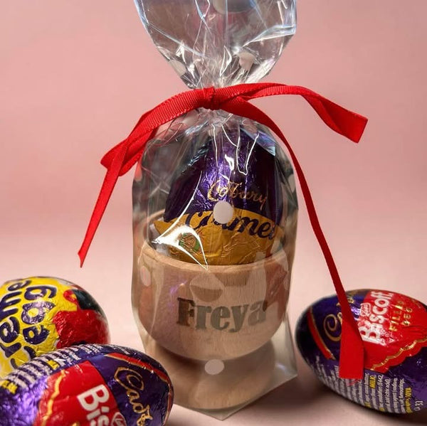 Egg cups personalised